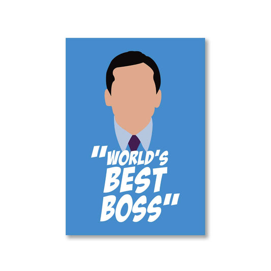 the office world's best boss poster wall art buy online united states of america usa the banyan tee tbt a4 - michael scott