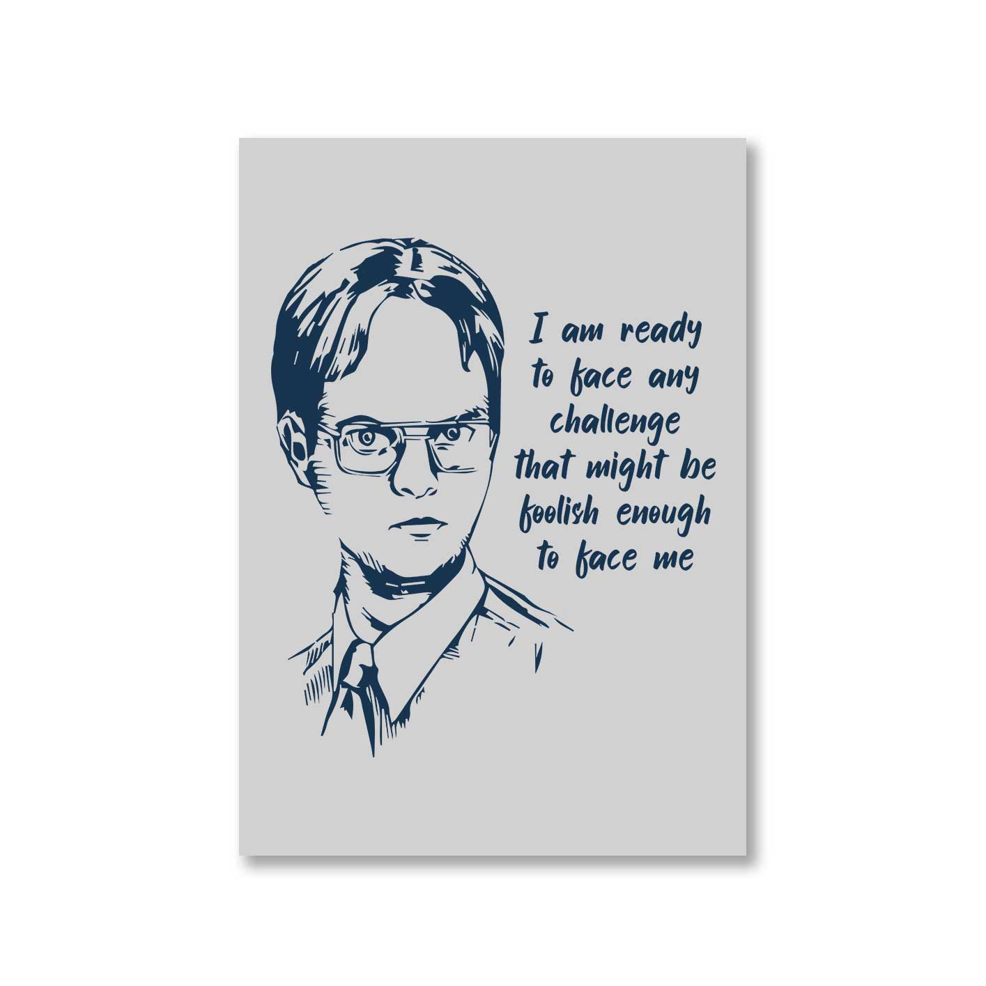 the office dwight poster wall art buy online united states of america usa the banyan tee tbt a4 - i am ready to face any challenge