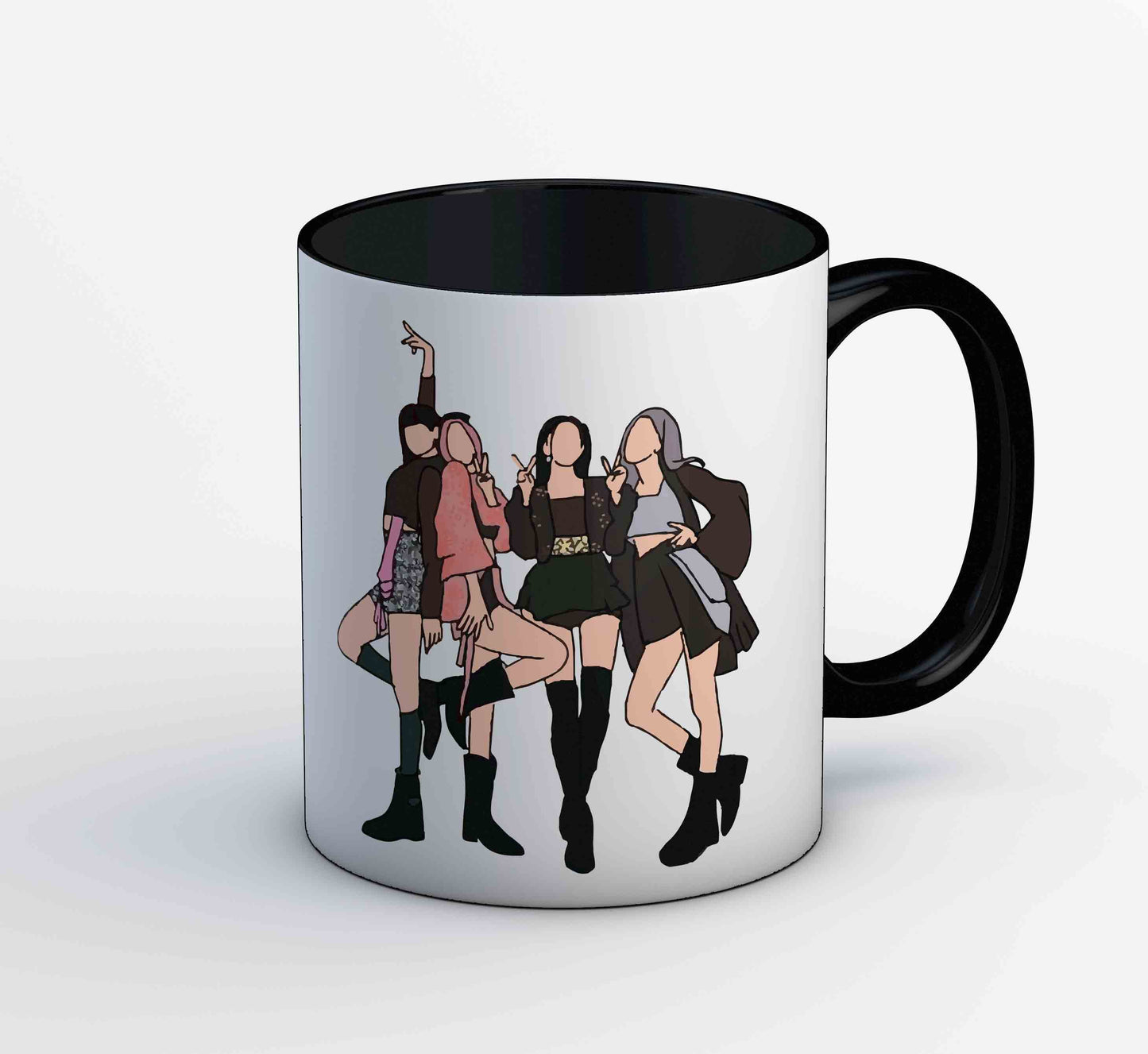 black pink the queens of k pop mug coffee ceramic music band buy online usa united states of america the banyan tee tbt men women girls boys unisex  song k pop jennie lisa jisoo rose