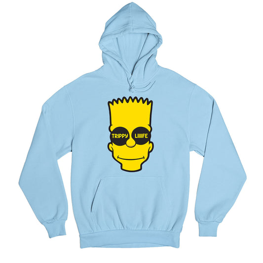 the simpsons trippy life hoodie hooded sweatshirt winterwear tv & movies buy online usa united states of america the banyan tee tbt men women girls boys unisex gray - bart simpson