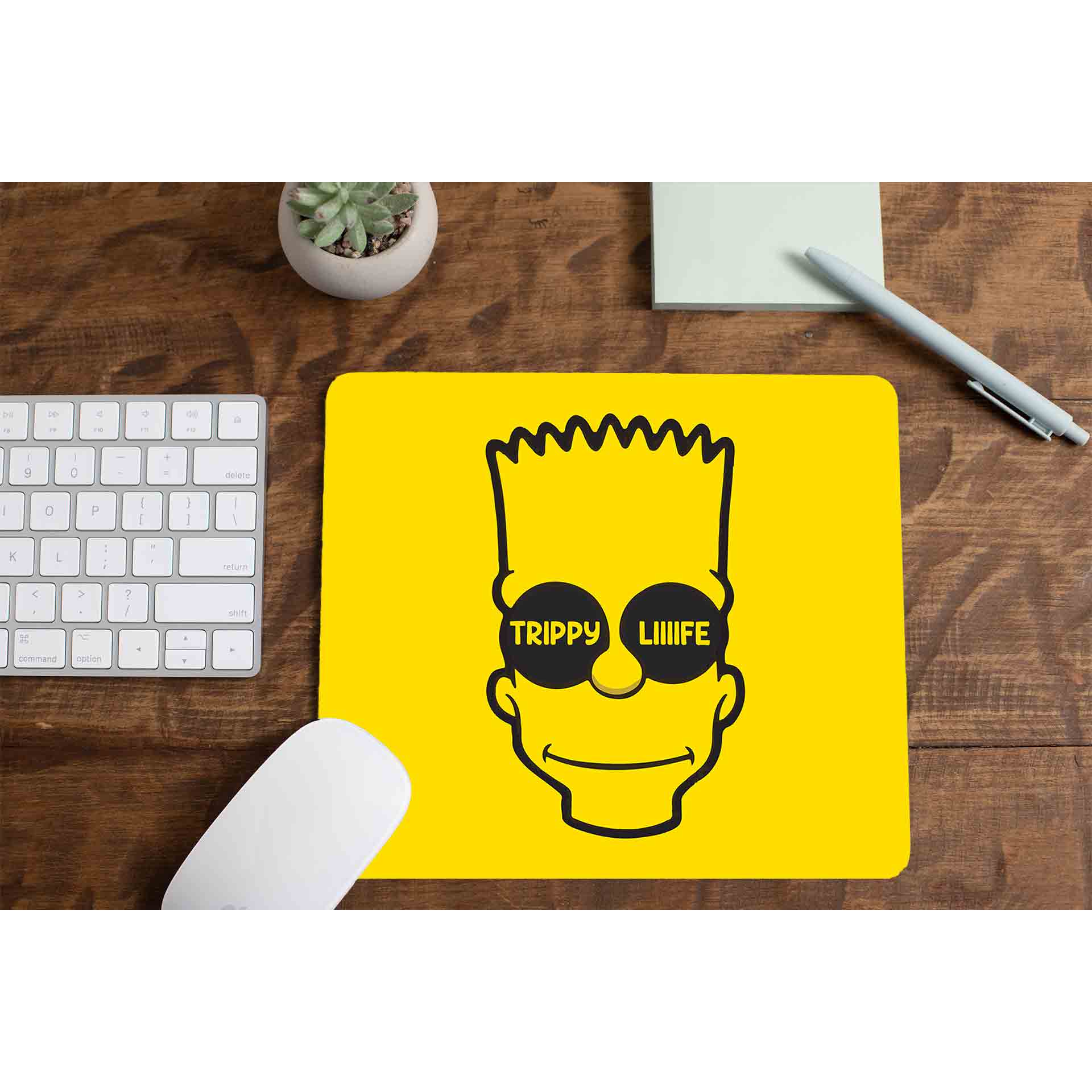 the simpsons trippy life mousepad logitech large anime tv & movies buy online united states of america usa the banyan tee tbt men women girls boys unisex  - bart simpson