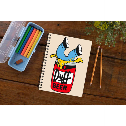 the simpsons duff beer notebook notepad diary buy online united states of america usa the banyan tee tbt unruled - homer simpson