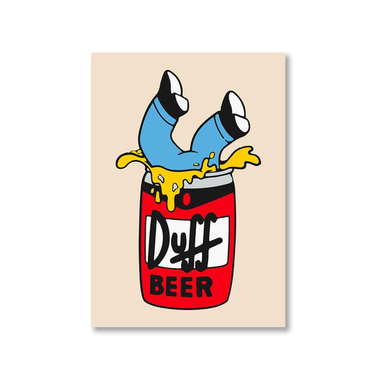 the simpsons duff beer poster wall art buy online united states of america usa the banyan tee tbt a4 - homer simpson