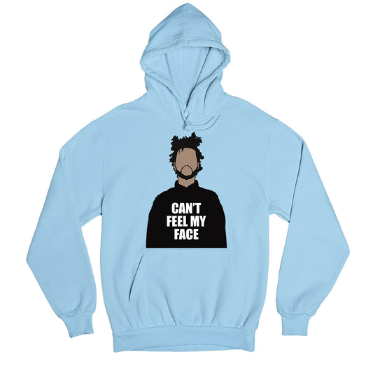 the weeknd can't feel my face hoodie hooded sweatshirt winterwear music band buy online usa united states of america the banyan tee tbt men women girls boys unisex baby blue