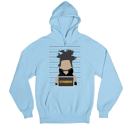 the weeknd starboy hoodie hooded sweatshirt winterwear music band buy online usa united states of america the banyan tee tbt men women girls boys unisex baby blue