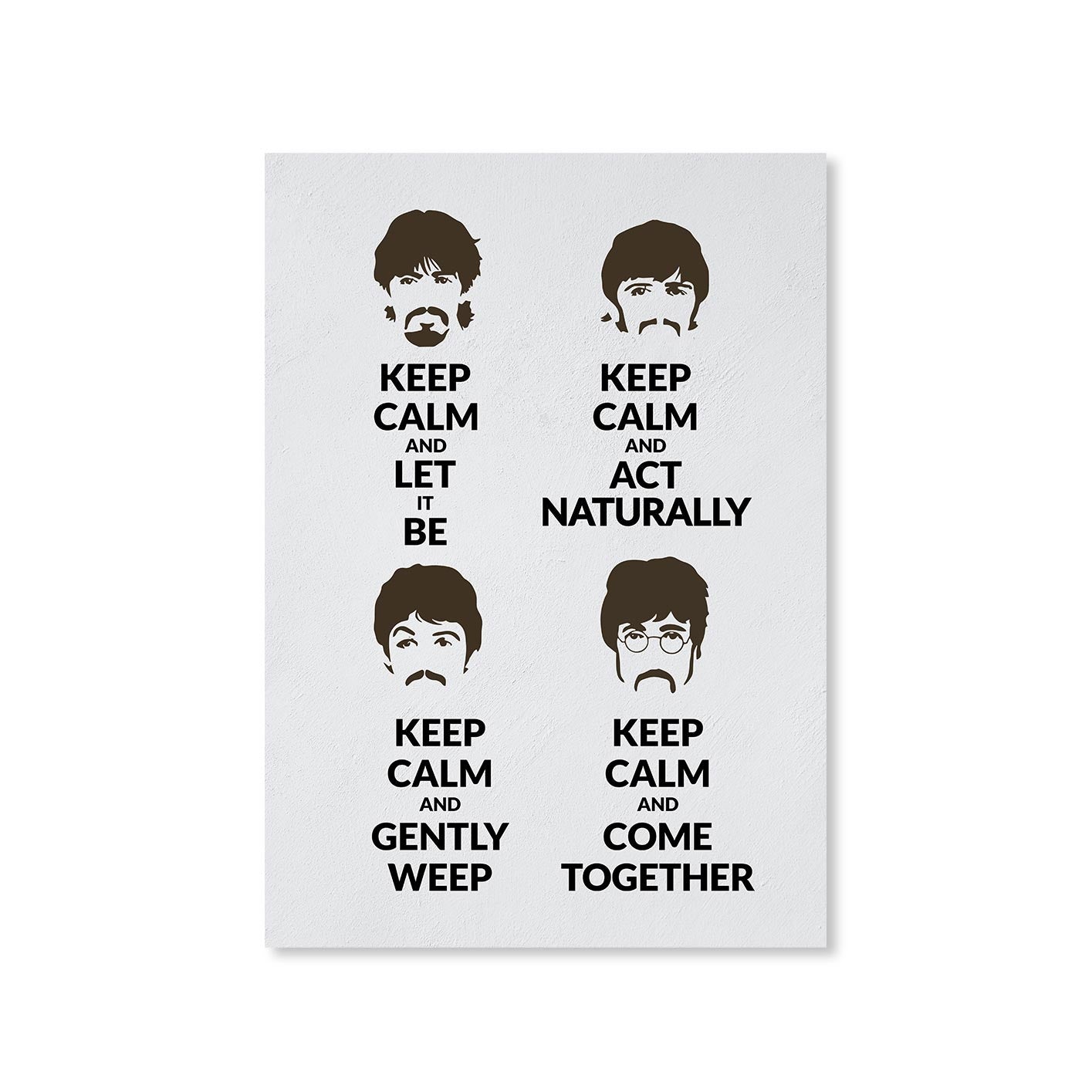Keep Calm The Beatles Poster Posters The Banyan Tee TBT Wall Art unframed framed