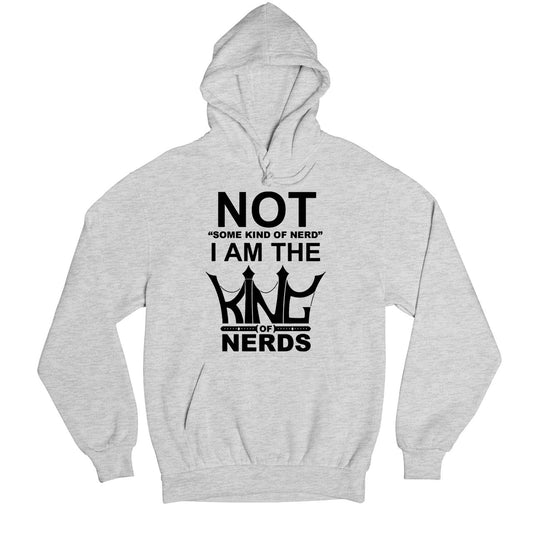 the big bang theory king of nerds hoodie hooded sweatshirt winterwear tv & movies buy online united states of america usa the banyan tee tbt men women girls boys unisex gray