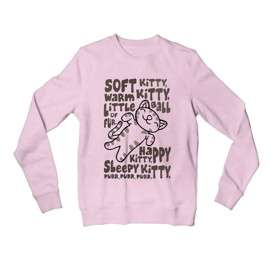 the big bang theory soft kitty sweatshirt upper winterwear tv & movies buy online united states of america usa the banyan tee tbt men women girls boys unisex baby pink