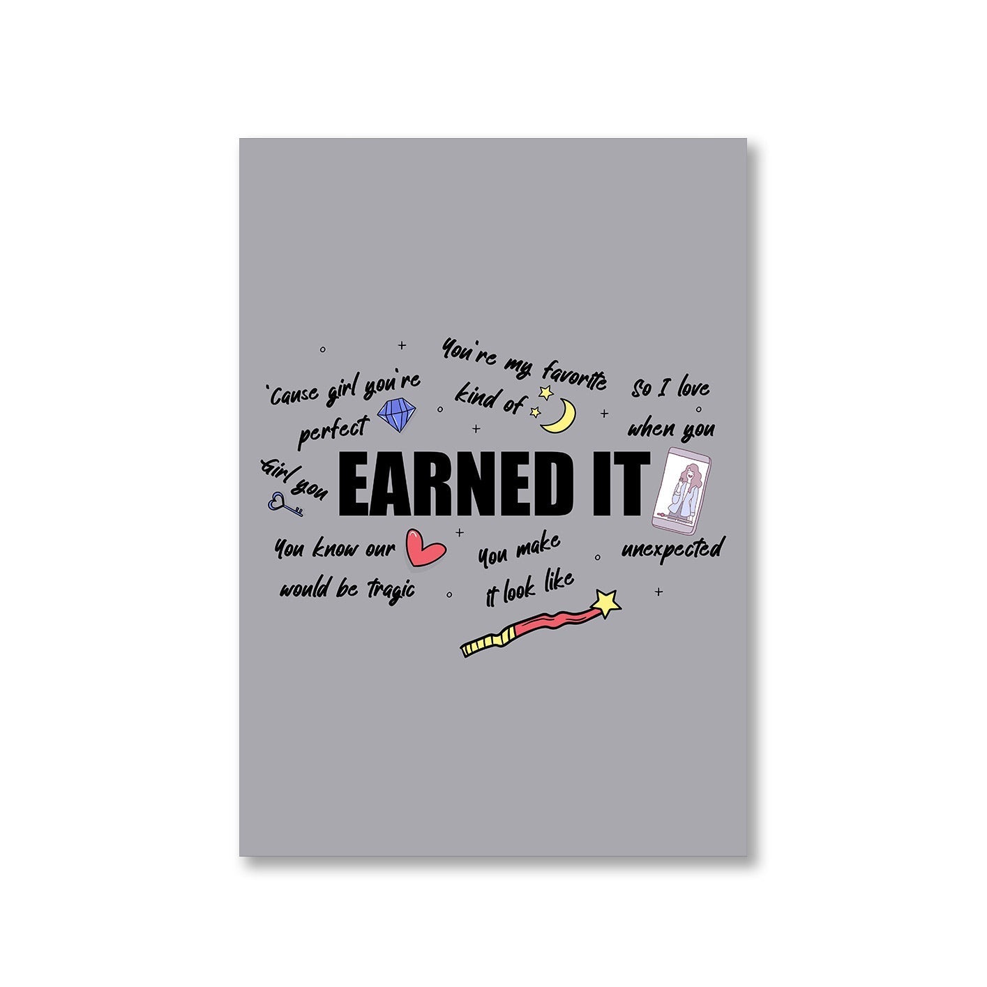 the weeknd earned it poster wall art buy online united states of america usa the banyan tee tbt a4