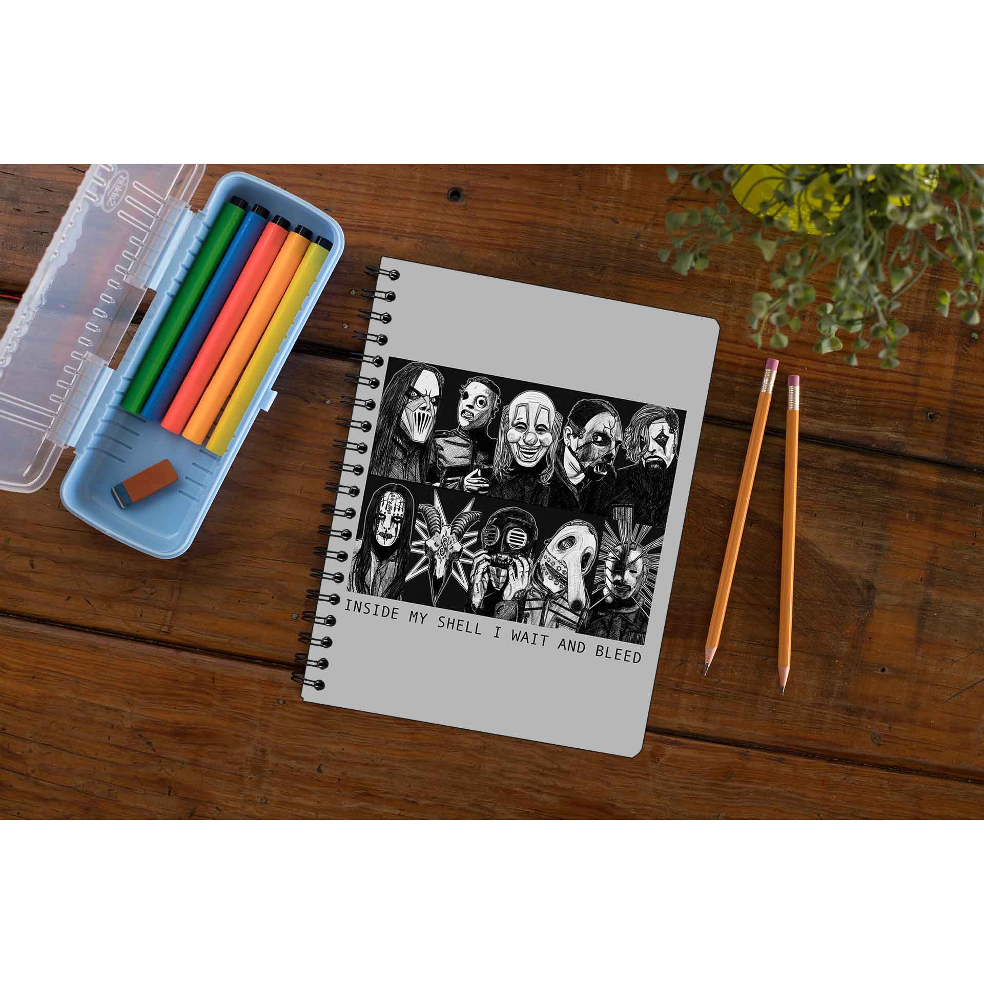 slipknot wait & bleed notebook notepad diary buy online united states of america usa the banyan tee tbt unruled