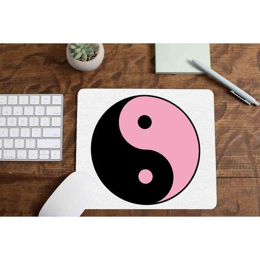 black pink yin yang mousepad logitech large anime music band buy online united states of america usa the banyan tee tbt men women girls boys unisex  song k pop jennie lisa jisoo rose