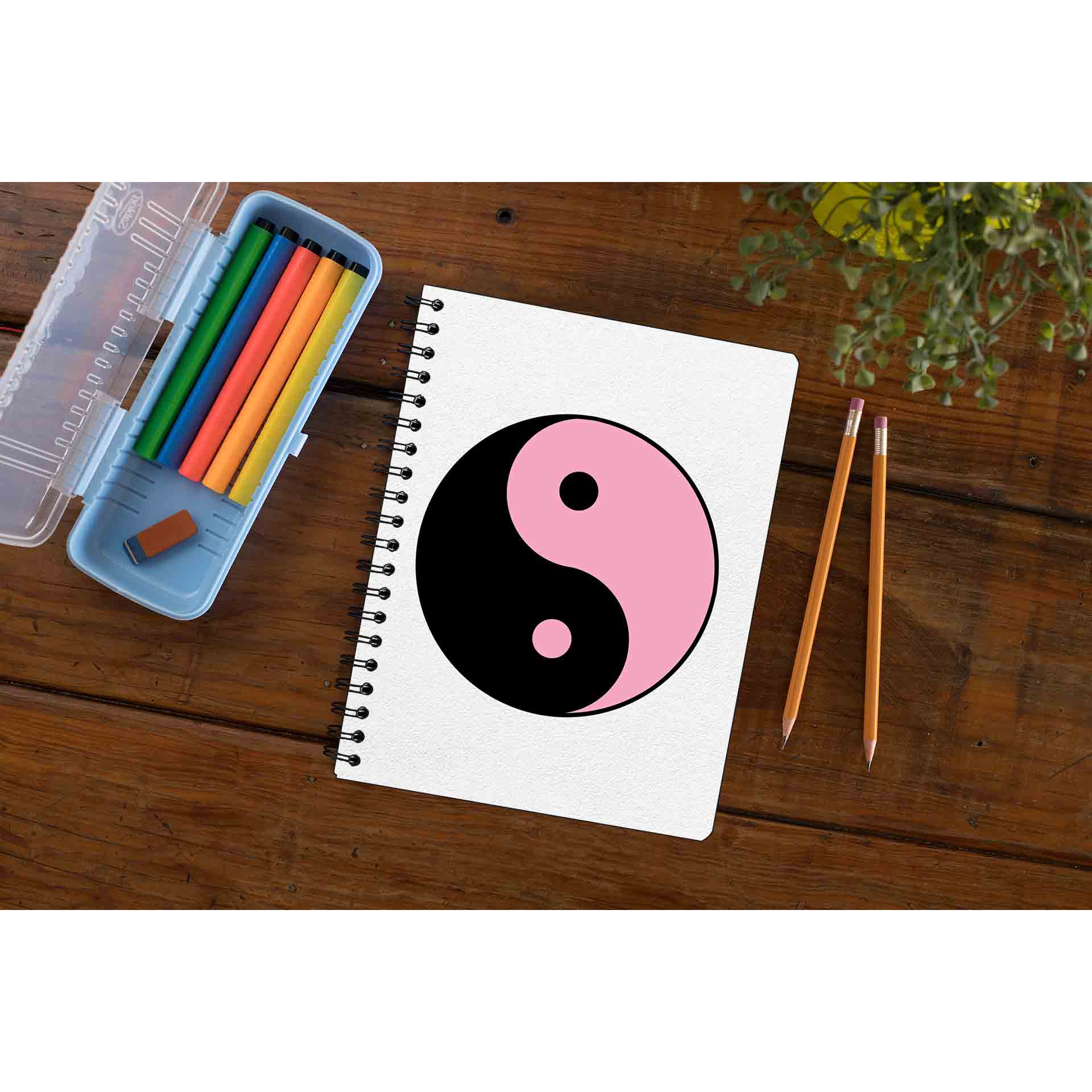 black pink yin yang notebook notepad diary buy online united states of america usa the banyan tee tbt unruled song k pop jennie lisa jisoo rose