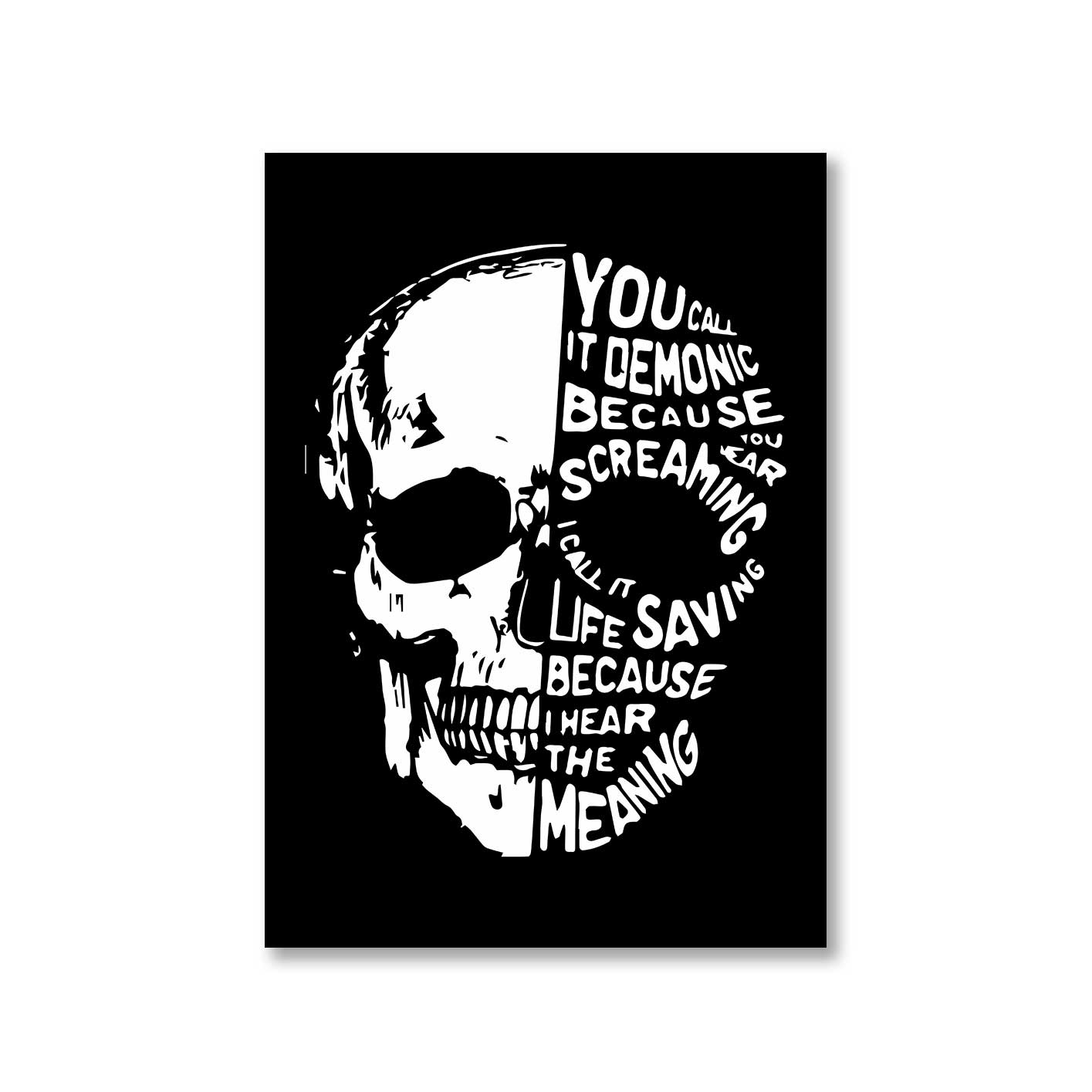 slipknot you call it demonic poster wall art buy online united states of america usa the banyan tee tbt a4