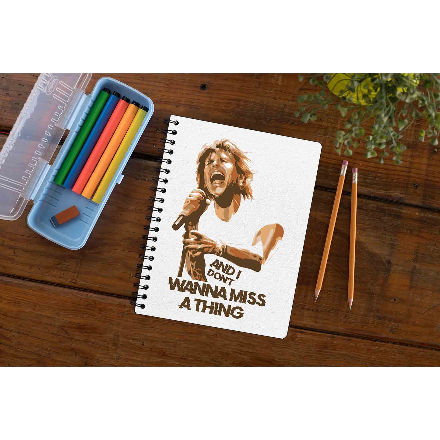 aerosmith don't wanna miss a thing notebook notepad diary buy online united states of america usa the banyan tee tbt unruled