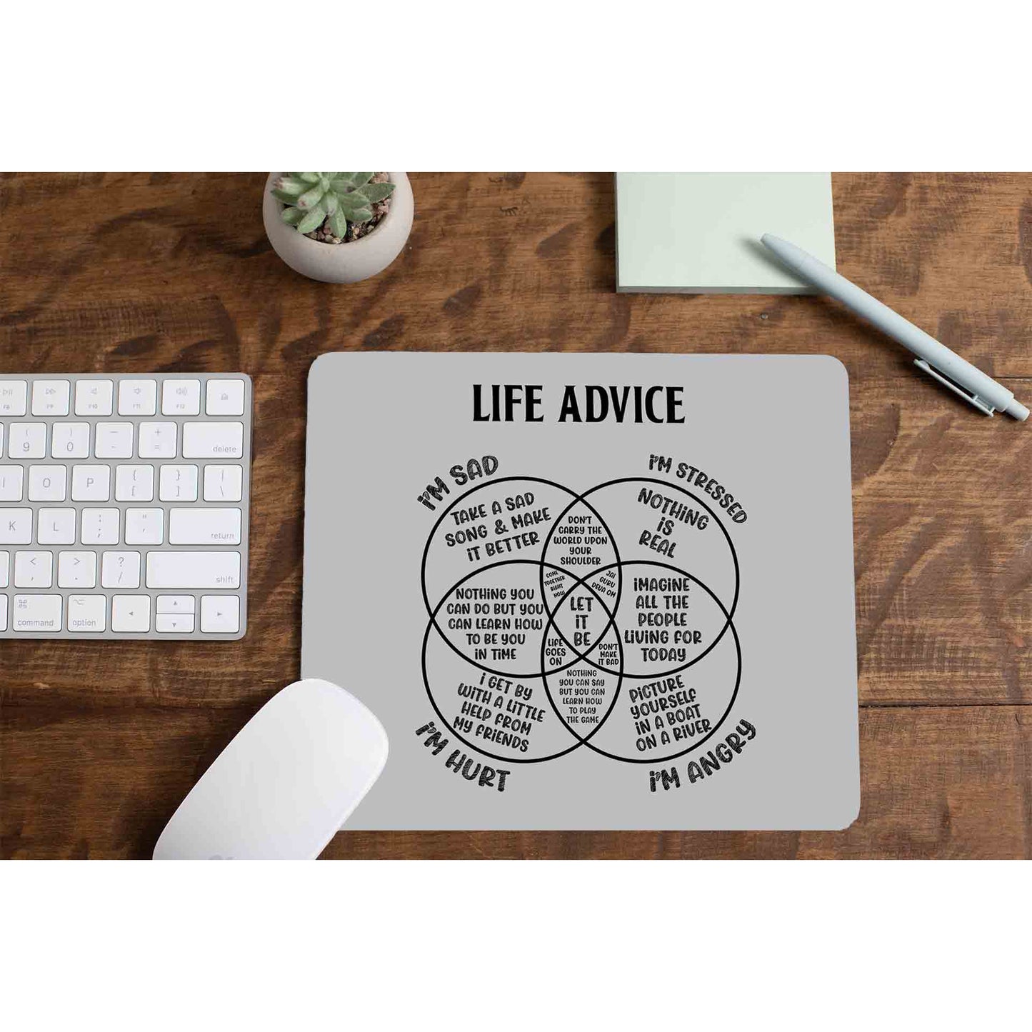 the beatles life advice mousepad logitech large anime music band buy online united states of america usa the banyan tee tbt men women girls boys unisex