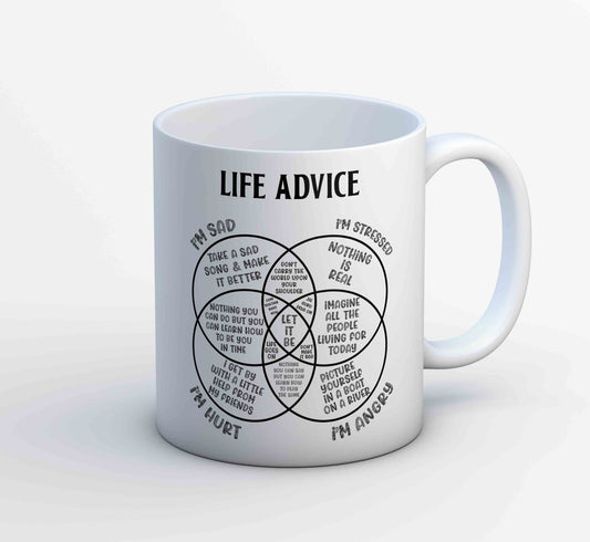 the beatles life advice mug coffee ceramic music band buy online usa united states of america the banyan tee tbt men women girls boys unisex