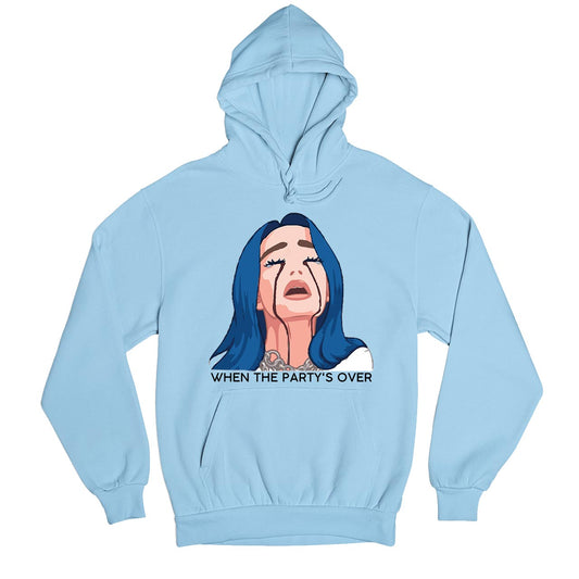 billie eilish when the party's over hoodie hooded sweatshirt winterwear music band buy online usa united states of america the banyan tee tbt men women girls boys unisex gray