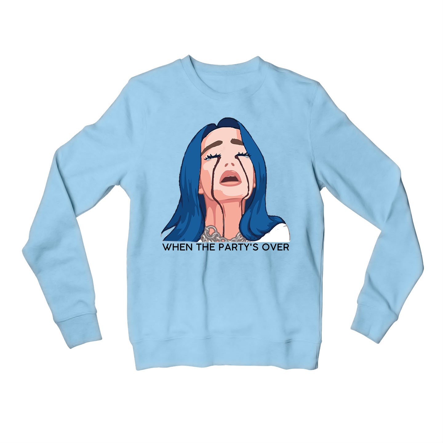 billie eilish when the party's over sweatshirt upper winterwear music band buy online united states of america usa the banyan tee tbt men women girls boys unisex gray