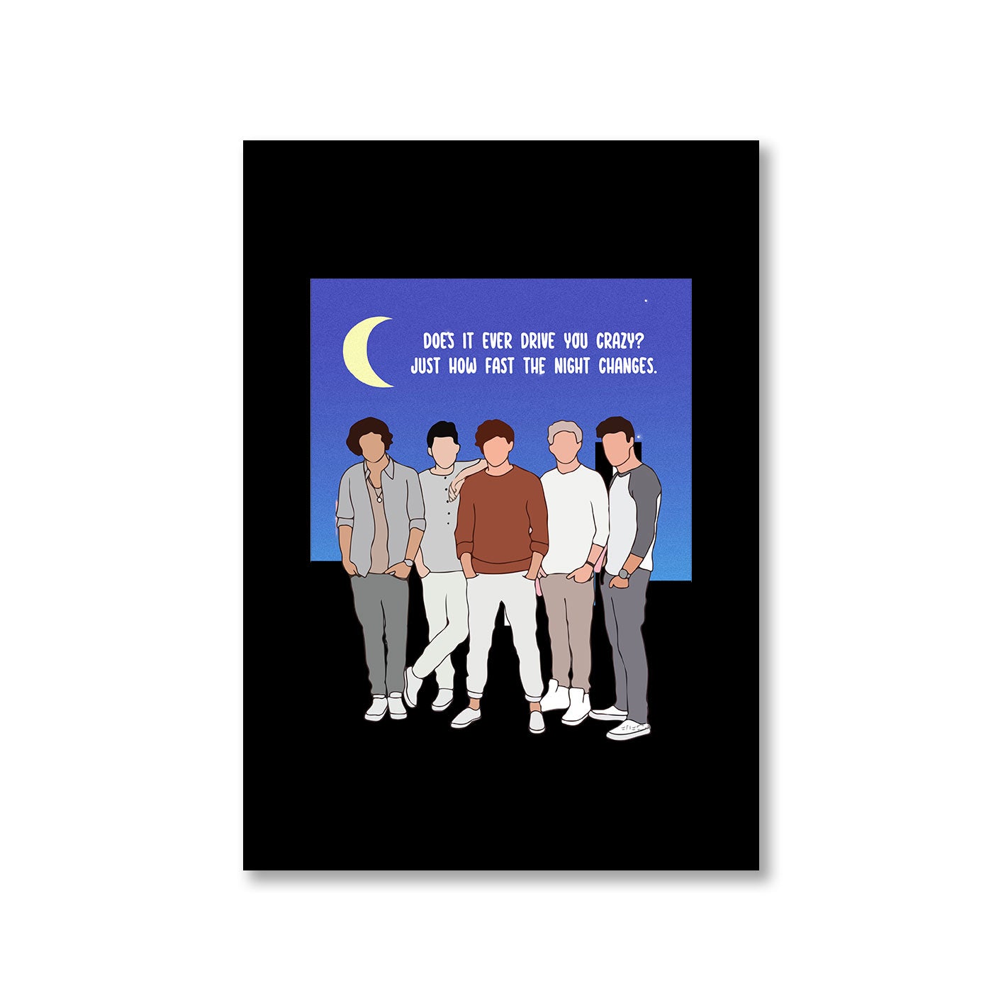 one direction night changes poster wall art buy online united states of america usa the banyan tee tbt a4