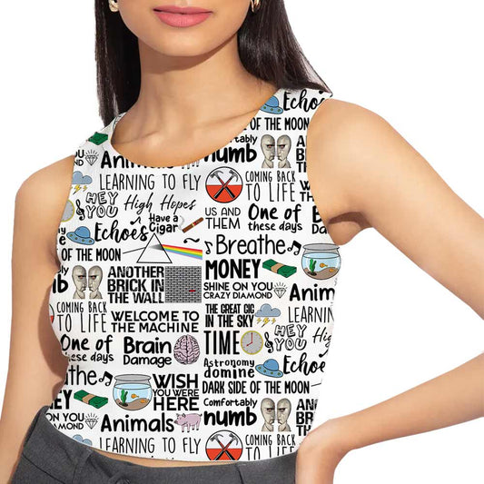 pink floyd  all over printed crop top tv & movies buy online united states of america us the banyan tee tbt men women girls boys unisex xs