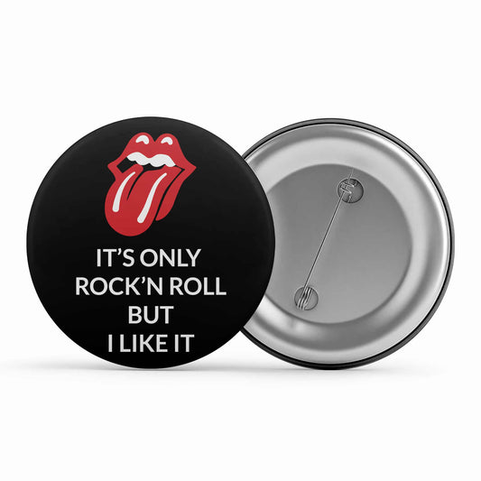 the rolling stones rock 'n roll  badge pin button music band buy online united states of america usa the banyan tee tbt men women girls boys unisex