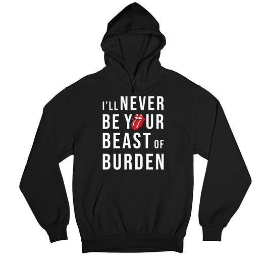 the rolling stones beast of burden hoodie hooded sweatshirt winterwear music band buy online usa united states of america the banyan tee tbt men women girls boys unisex black