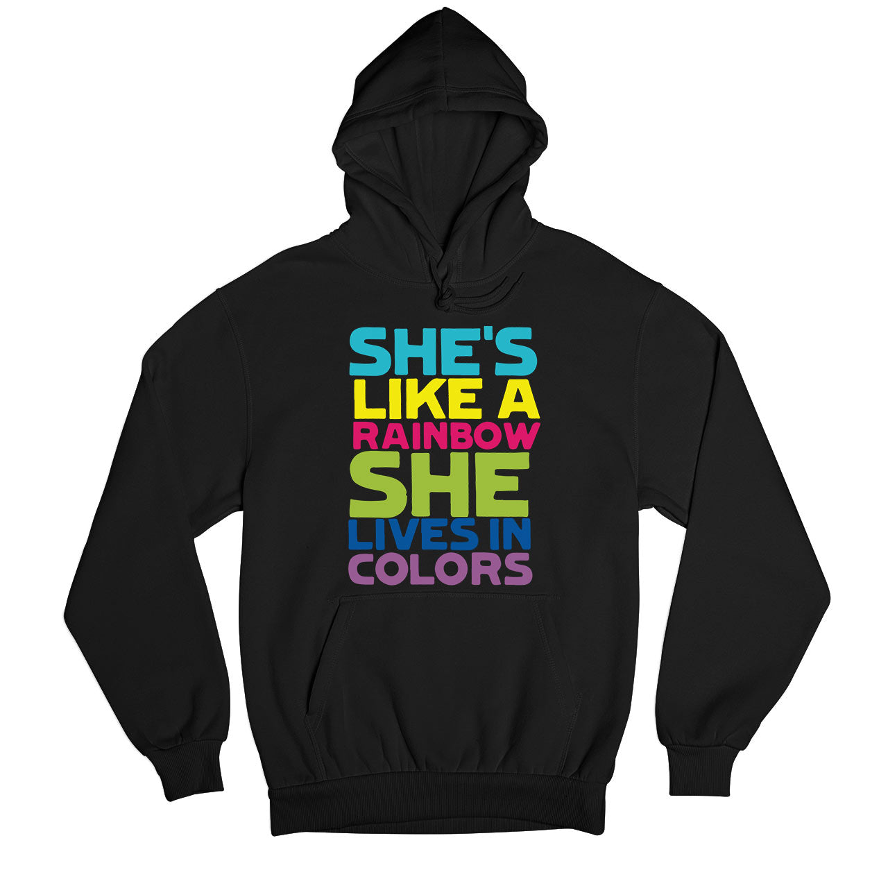 the rolling stones she's like a rainbow hoodie hooded sweatshirt winterwear music band buy online usa united states of america the banyan tee tbt men women girls boys unisex black