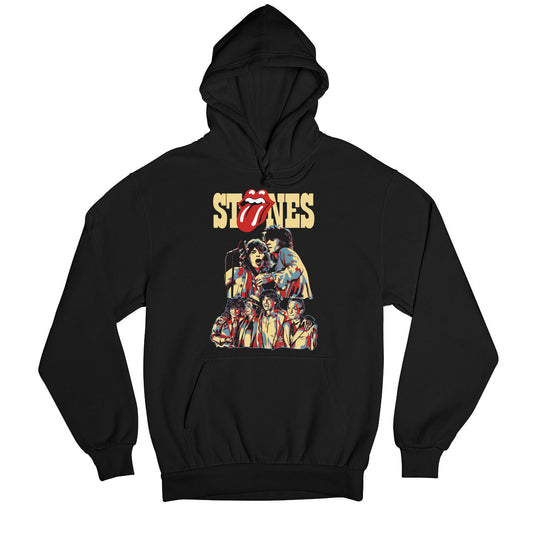 the rolling stones stones hoodie hooded sweatshirt winterwear music band buy online usa united states of america the banyan tee tbt men women girls boys unisex black