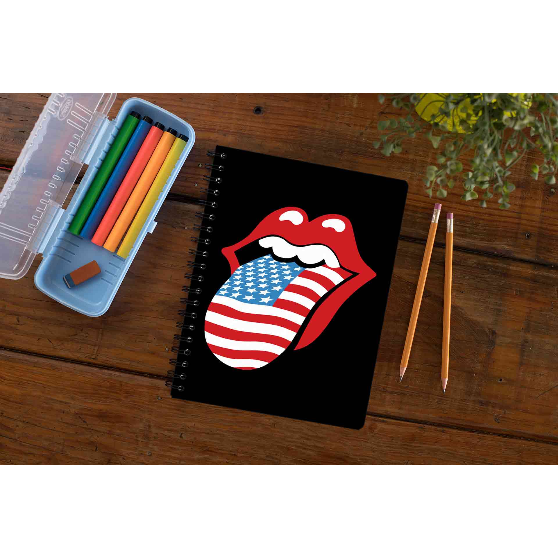 the rolling stones tongue notebook notepad diary buy online united states of america usa the banyan tee tbt unruled