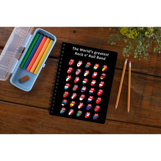 the rolling stones the world's greatest rock 'n roll band notebook notepad diary buy online united states of america usa the banyan tee tbt unruled