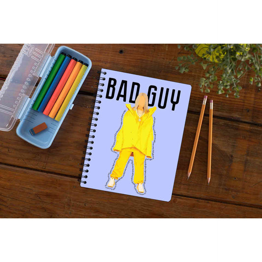 billie eilish bad guy notebook notepad diary buy online united states of america usa the banyan tee tbt unruled