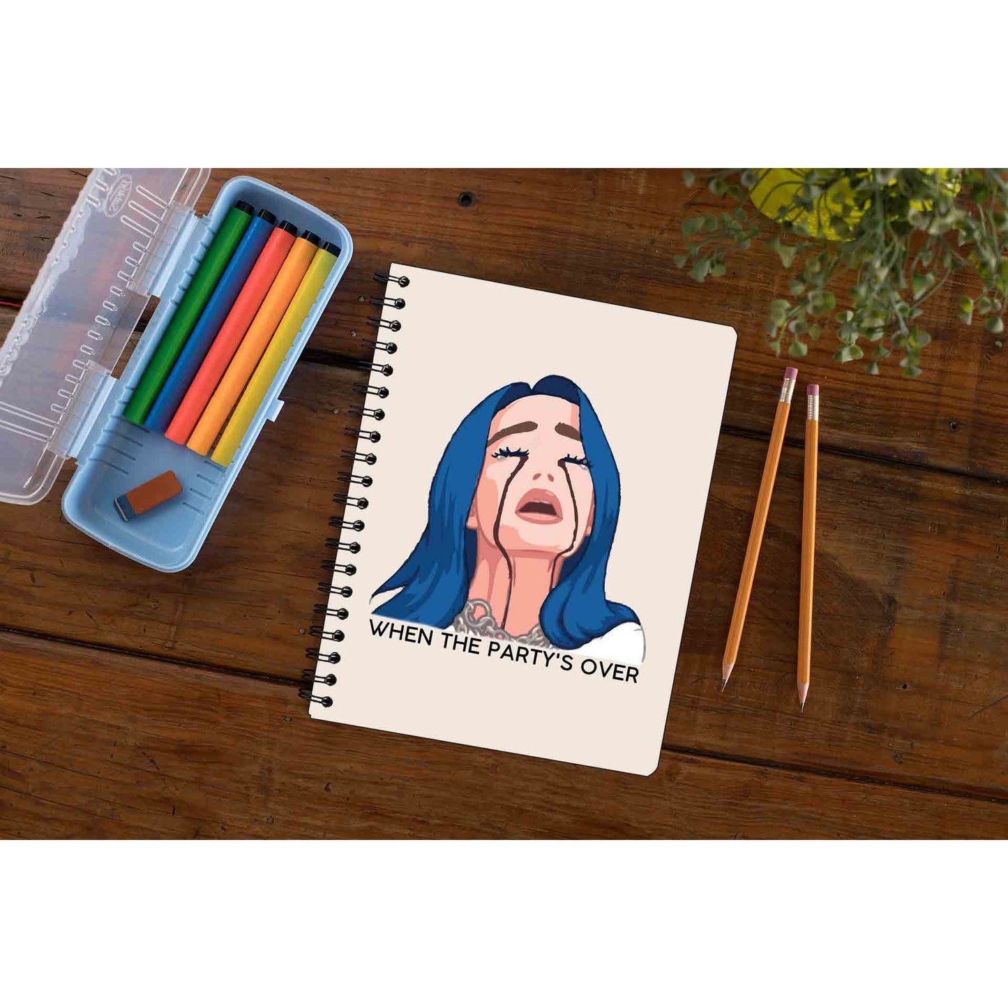 billie eilish when the party's over notebook notepad diary buy online united states of america usa the banyan tee tbt unruled