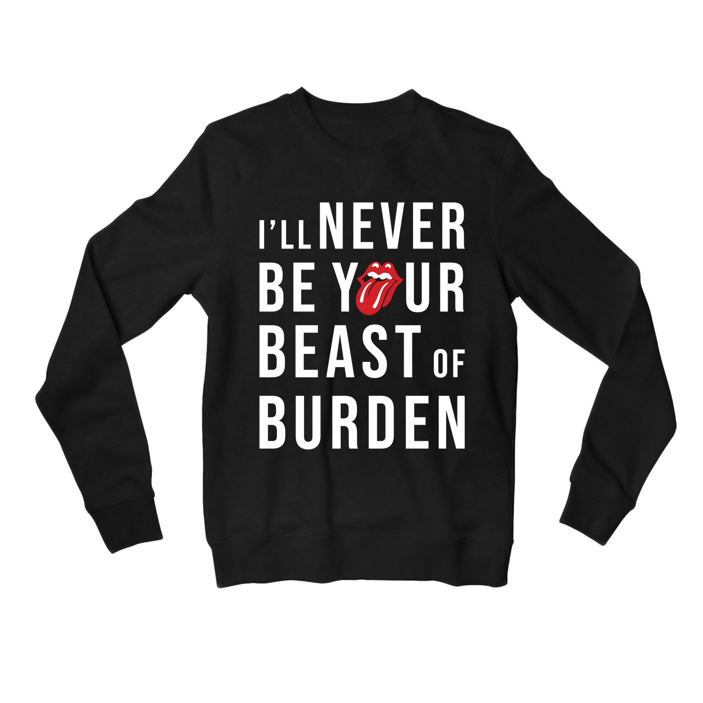 the rolling stones beast of burden sweatshirt upper winterwear music band buy online united states of america usa the banyan tee tbt men women girls boys unisex black