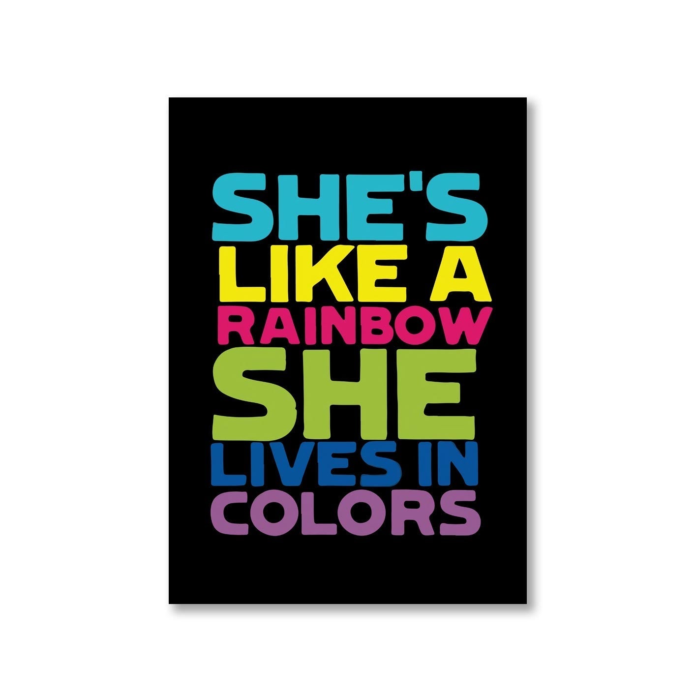 the rolling stones she's like a rainbow poster wall art buy online united states of america usa the banyan tee tbt a4