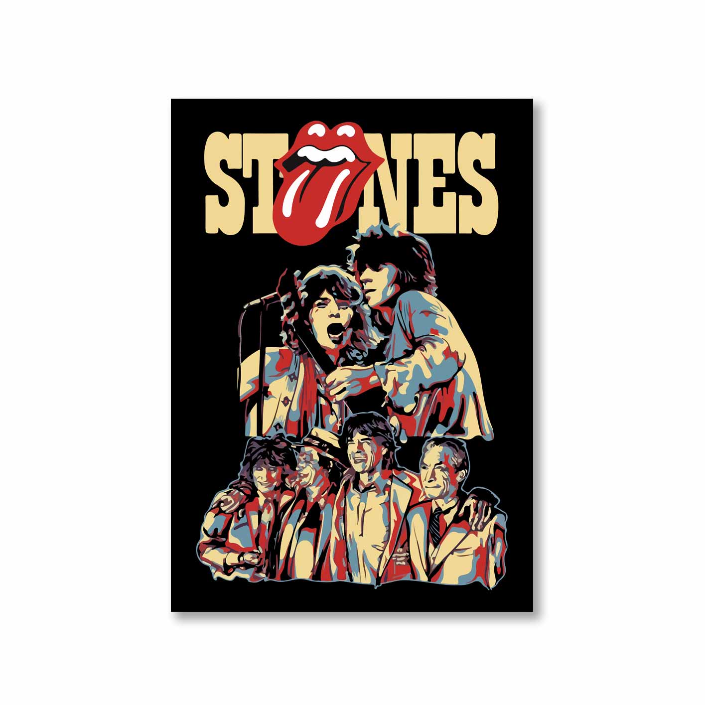 the rolling stones stones poster wall art buy online united states of america usa the banyan tee tbt a4