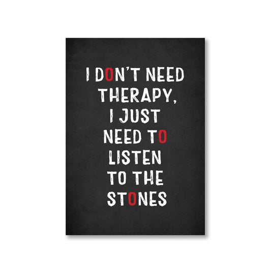 the rolling stones i don't need therapy poster wall art buy online united states of america usa the banyan tee tbt a4