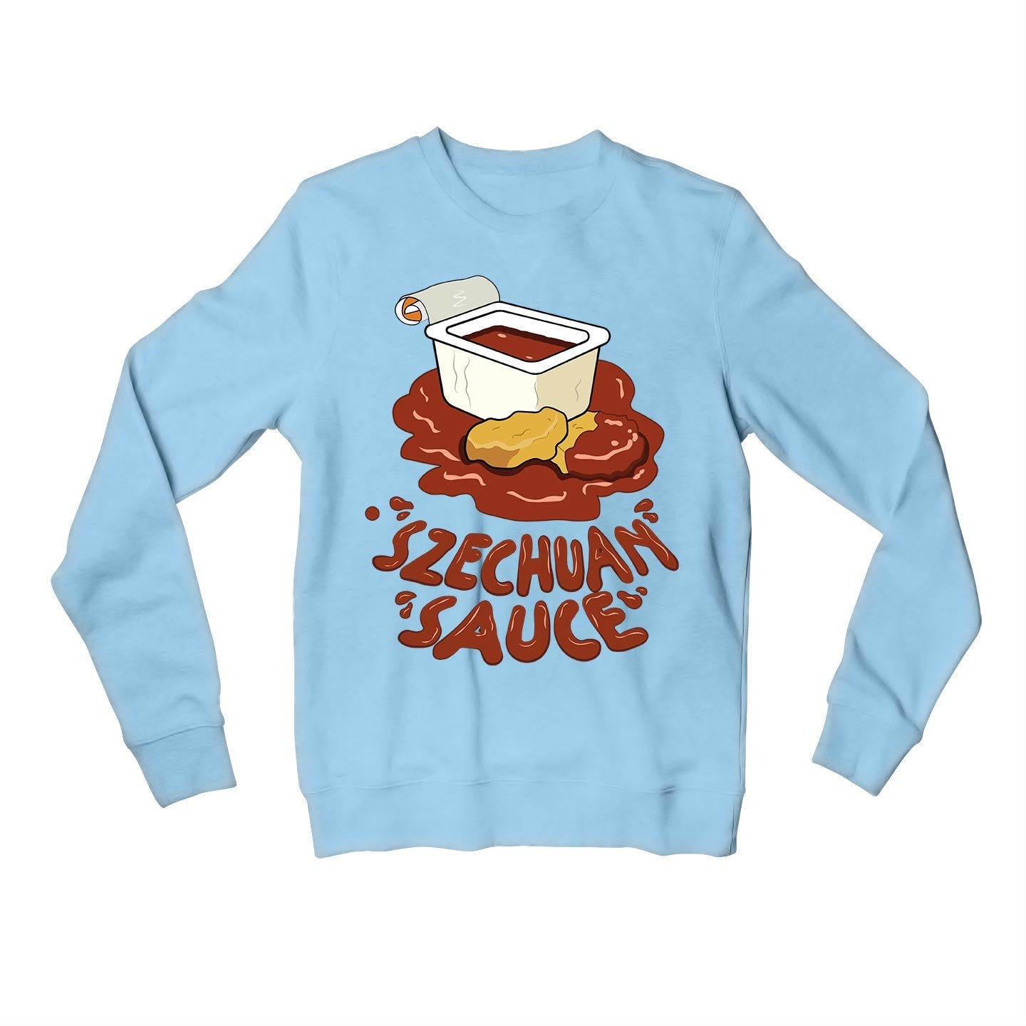 rick and morty szechuan sauce sweatshirt upper winterwear buy online united states of america usa the banyan tee tbt men women girls boys unisex gray rick and morty online summer beth mr meeseeks jerry quote vector art clothing accessories merchandise