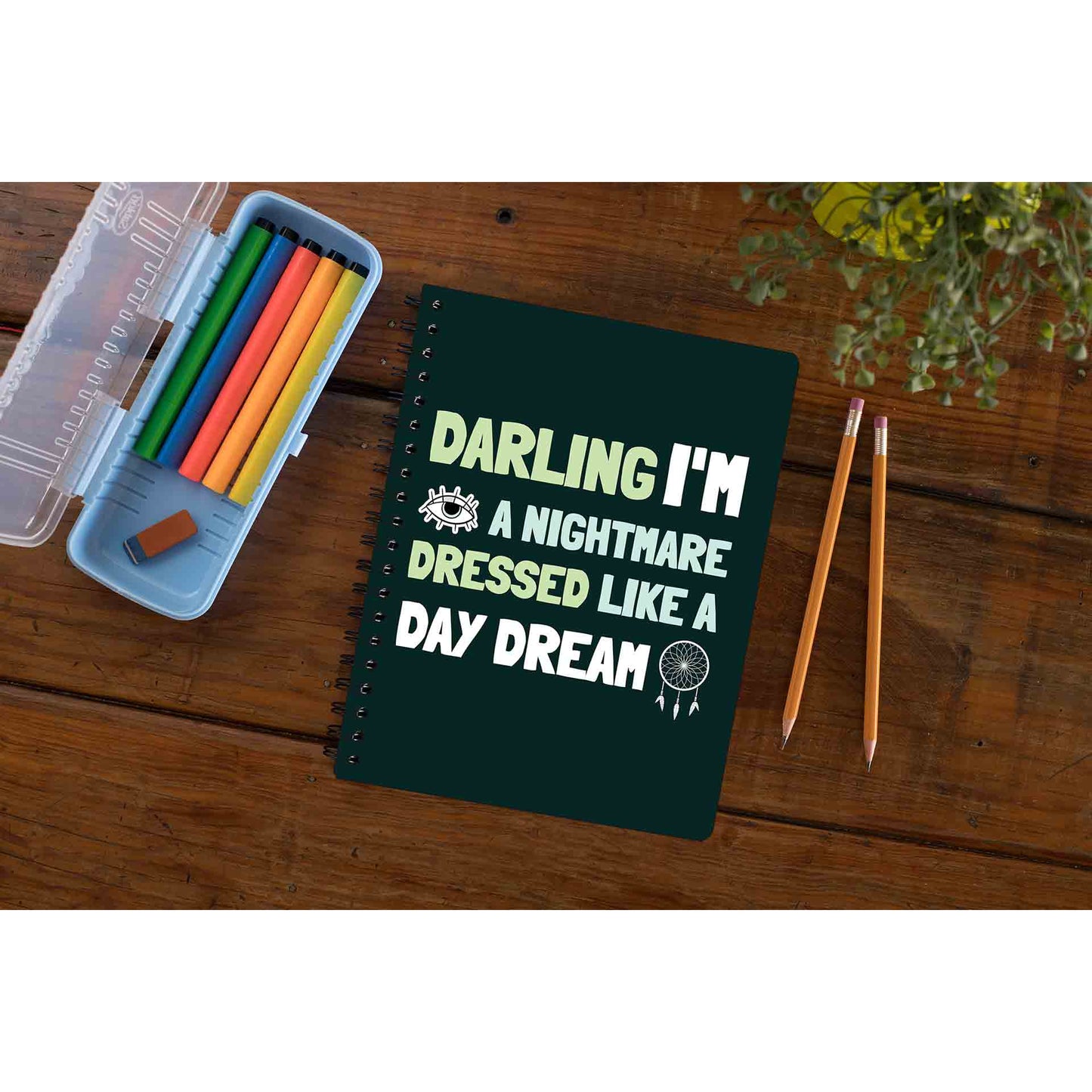 taylor swift blank space notebook notepad diary buy online united states of america usa the banyan tee tbt unruled darling i'm a nightmare dressed like a daydream