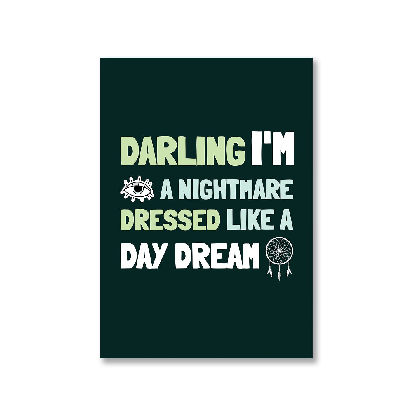 taylor swift blank space poster wall art buy online united states of america usa the banyan tee tbt a4 darling i'm a nightmare dressed like a daydream