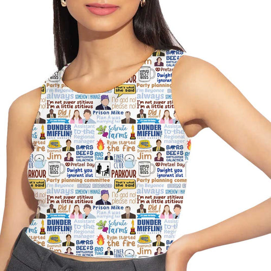 the office frame all over printed crop top tv & movies buy online united states of america us the banyan tee tbt men women girls boys unisex xs